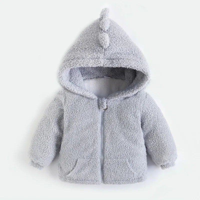 Boys' Coat with Plush and Thick Top Teddy Plush for Warmth and Cotton Children's Cotton Jacket