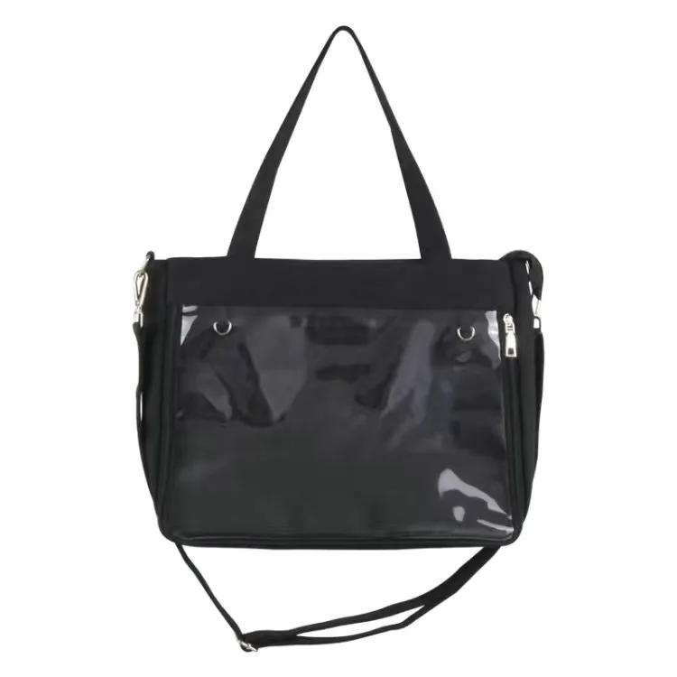 Japanese Harajuku JK Canvas Bag For Women Transparent Pocket Itabag Mochila High School Girls Uniform JK Crossbody Shoulder Bag