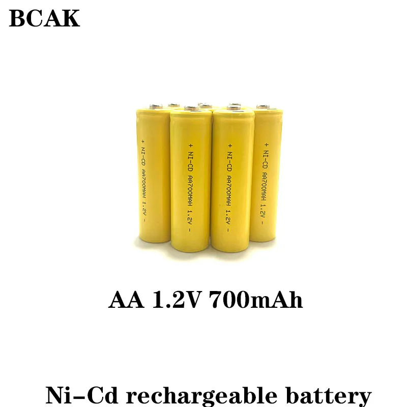 

BCAK 10 шт. AA 1,2 в, никель-кадмиевая аккумуляторная батарея 700 мАч для электрической бритвы для фонарика