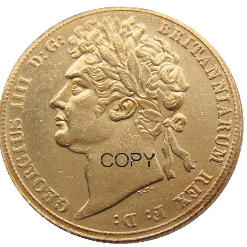 المملكة المتحدة 1822/1823/1824 الملكة فيكتوريا بريطانيا العظمى 1 عملة مطلية بالذهب ذات السيادة