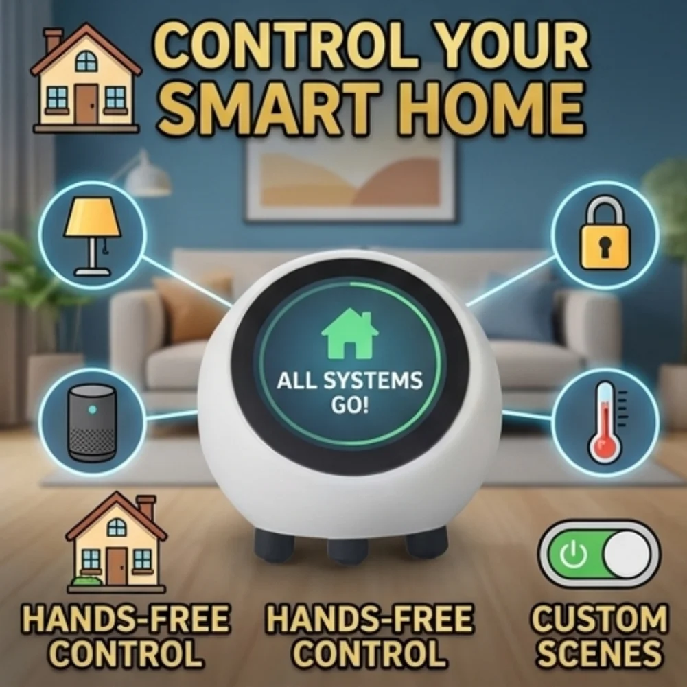 

Плата для разработки ESP32-S3 без сенсорного экрана, 1,28 дюйма, мини-робот, настольное украшение, умный помощник-робот для домашнего декора (без батареи)