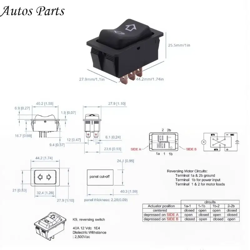 57BA Quick Install Rocker Lift Switches For Recreational Vehicles Slide In Slide Out Function Universal Compatibility