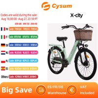 Cysum X-City Adult E-Bike 250W E-Bike For Men 48V 10.4Ah Battery 26-inch Tyre City E-Bike