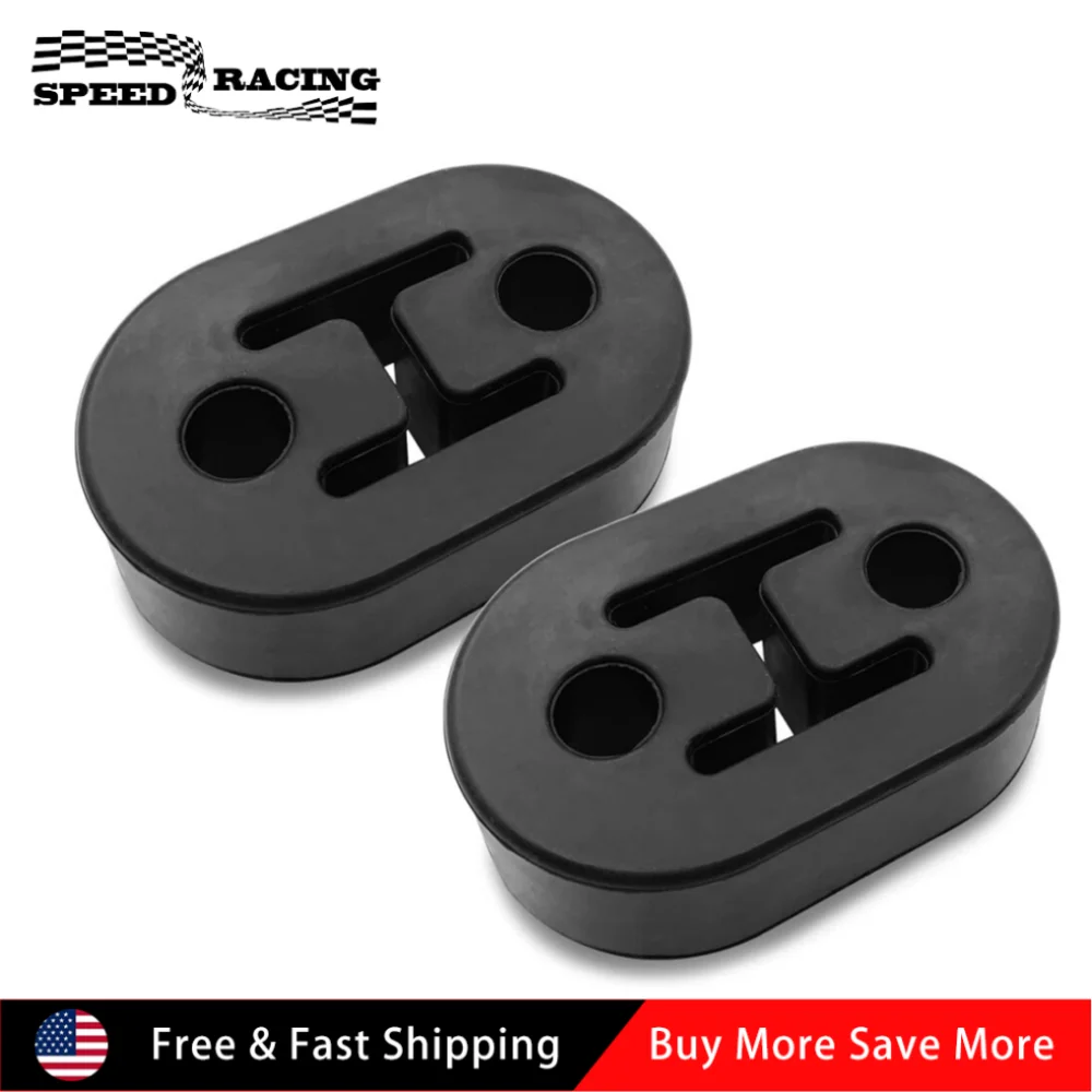Universal 2pcs 4pcs Heavy Duty Rubber Exhaust Tail Pipe Mount Bracket Hanger Bushing Insulator Black Red