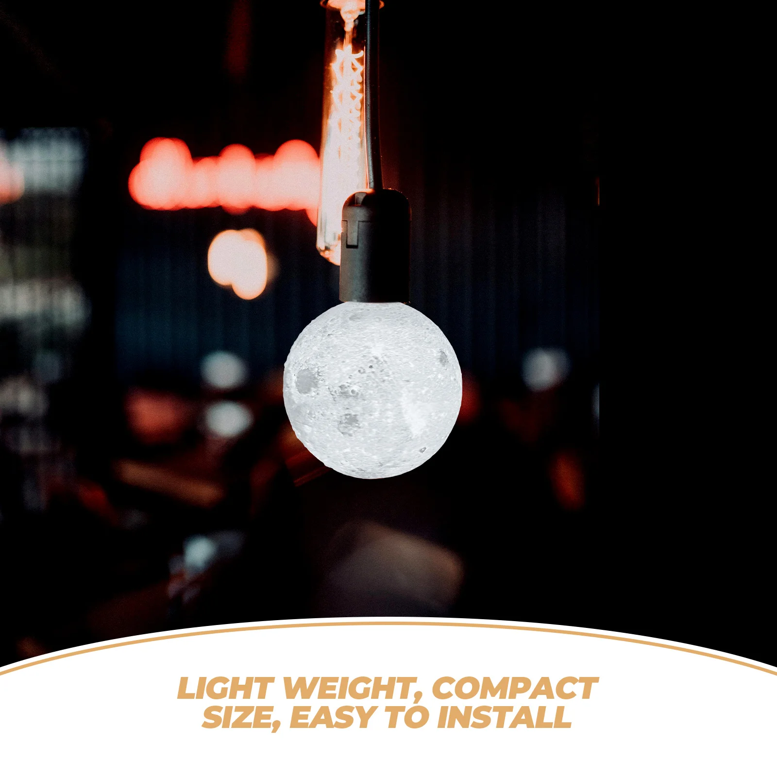 

3D Printed Moon Lampshade White PP Round Cover for Ceiling Light Home Decor Simple Plastic Soften Bright Light Easy Install