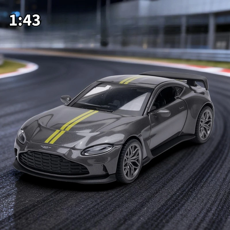 Simulation 1:43 A V12 Alloy Sports Car Model Collection Ornaments with Display Box Metal Miniature Voiture Toy Gift