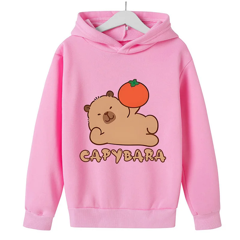 

Capybara Cartoon Kids Hoodie Baby GirlsLong Sleeve Outerwear Fashion Spring Autumn Boys Sweatshirts Children Clothes