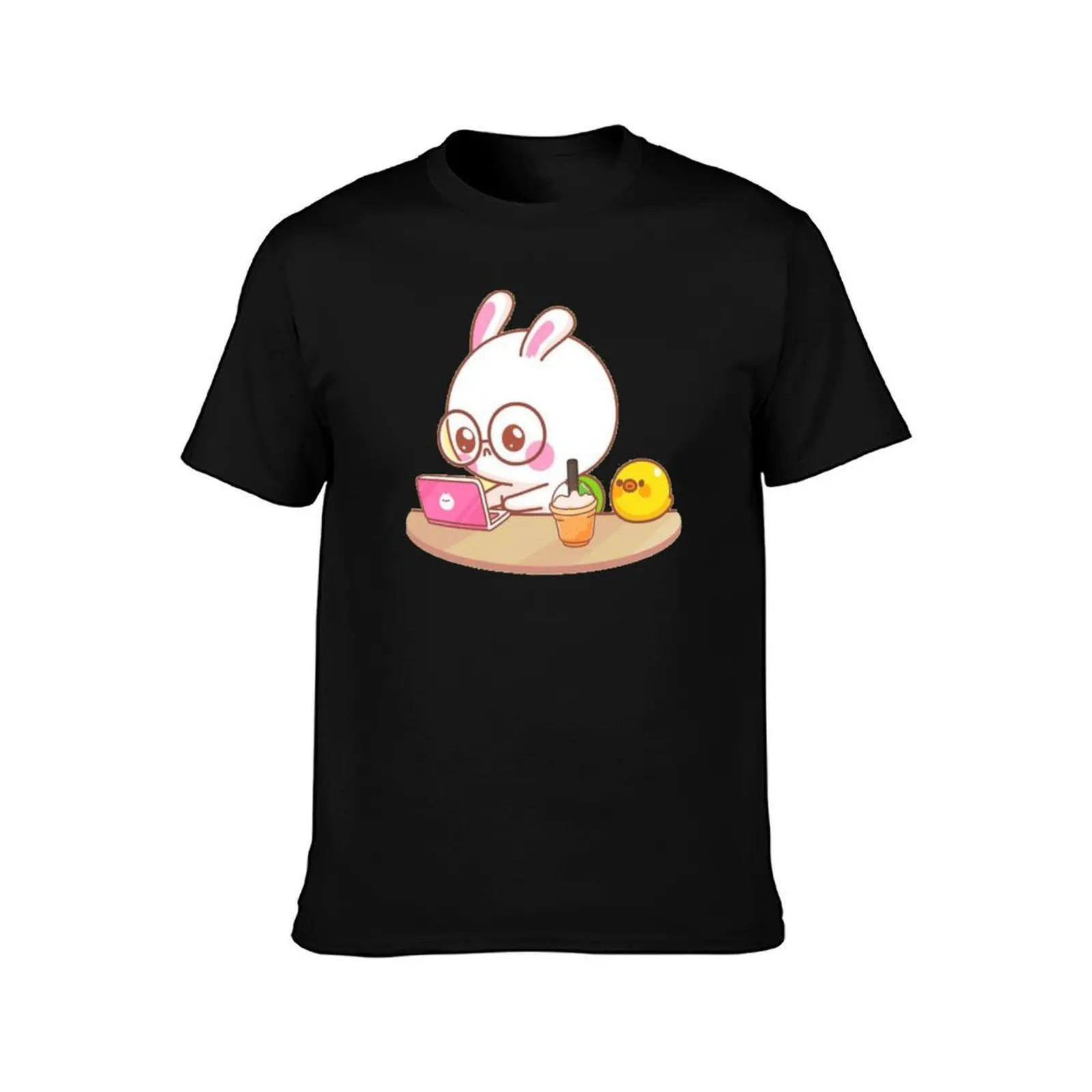 Usagi?s Homeoffice T-Shirt Street Art Print Tee Shirt T-Shirt