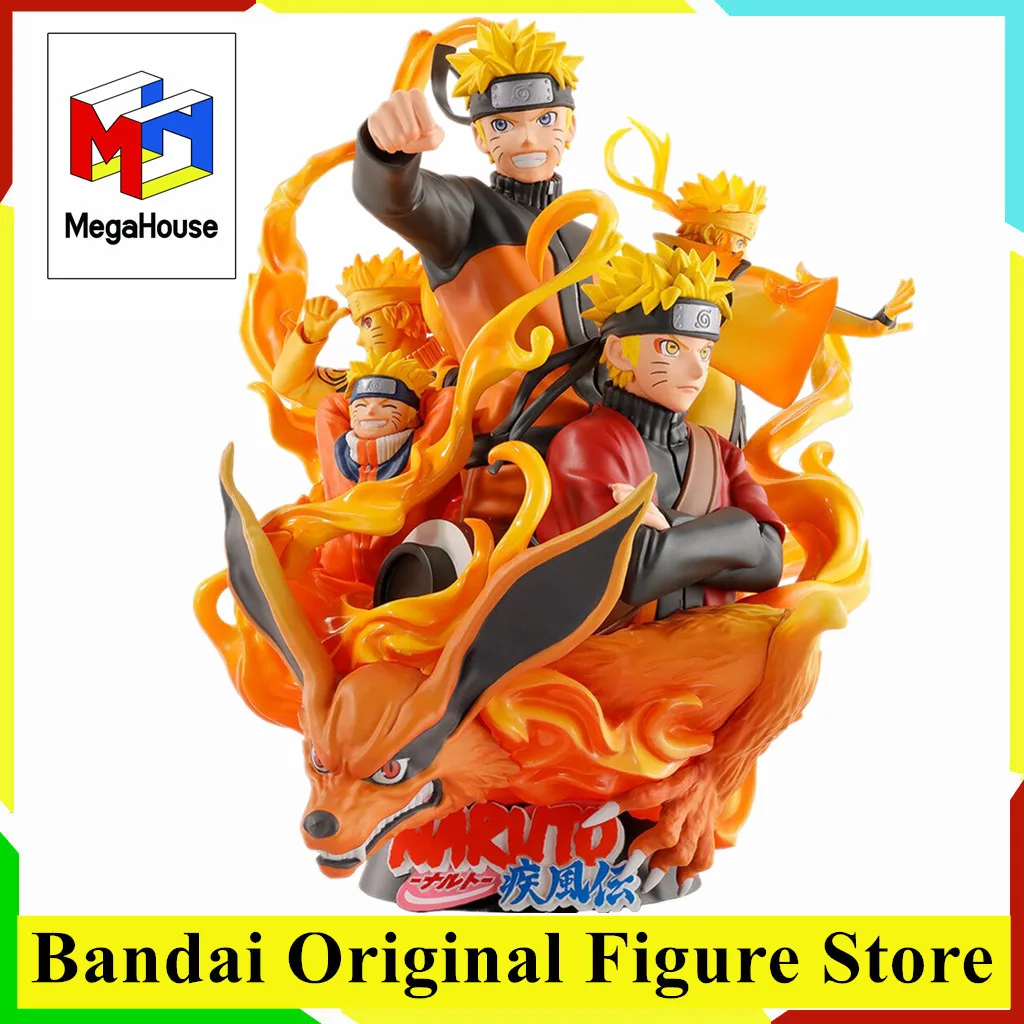 Original MegaHouse MH Puchirama DX NARUTO Shippuden 01 Naruto Uzumaki Special Anime Figure Toys PVC Model Collection