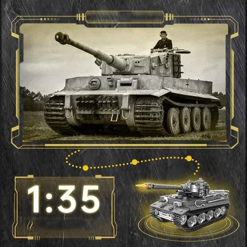 Différents Types de char militaire ww2 1:35, blocs de construction de l'armée Sherman M4 luciole T54, figurines de soldats, armes en briques, jouets pour enfants