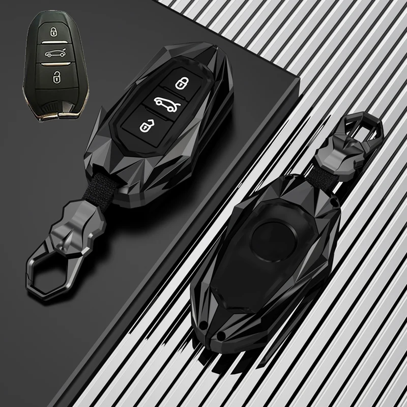 Fit for peugeot car key case cover  ring chain fob 2008 3008 4008 5008 308 408 508 Citroen C1 C2 C4 C6 C3-XR Picasso Grand DS3 5 - view 2