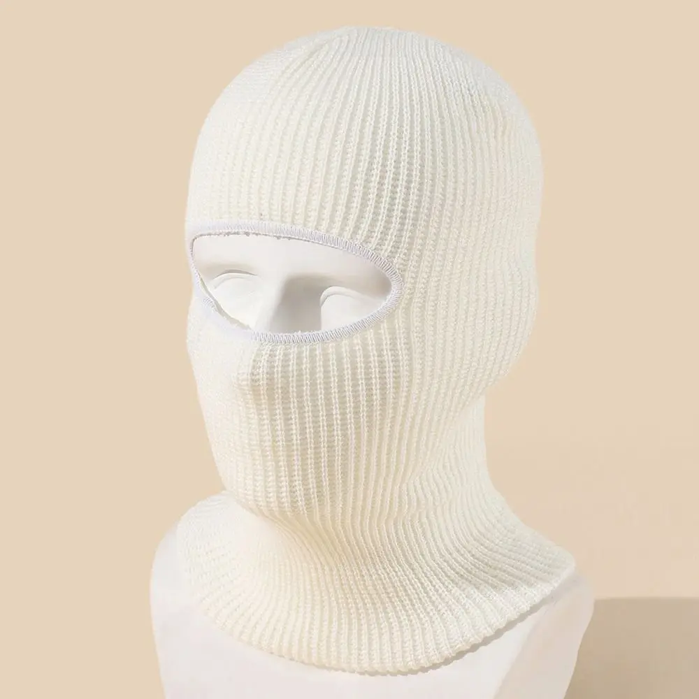 Bonnet Hat Skullies 1-Hole Ear Protection Balaclava Mask Men Beanies Hat Knitted Hats Women Winter Cap Full Face Cover