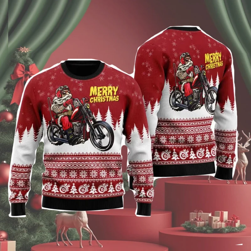 New Fashion Spring and Autumn Ugly Christmas Carnival Men's and Women's Hoodies Christmas Party Cartoon Hoodies