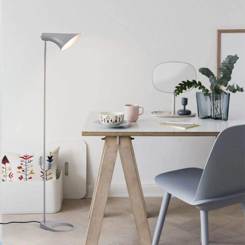 Nordic Minimalist Creative Industrial Style Floor Lamp Living Room Bedroom Bedside Adjustable LED Decorative s