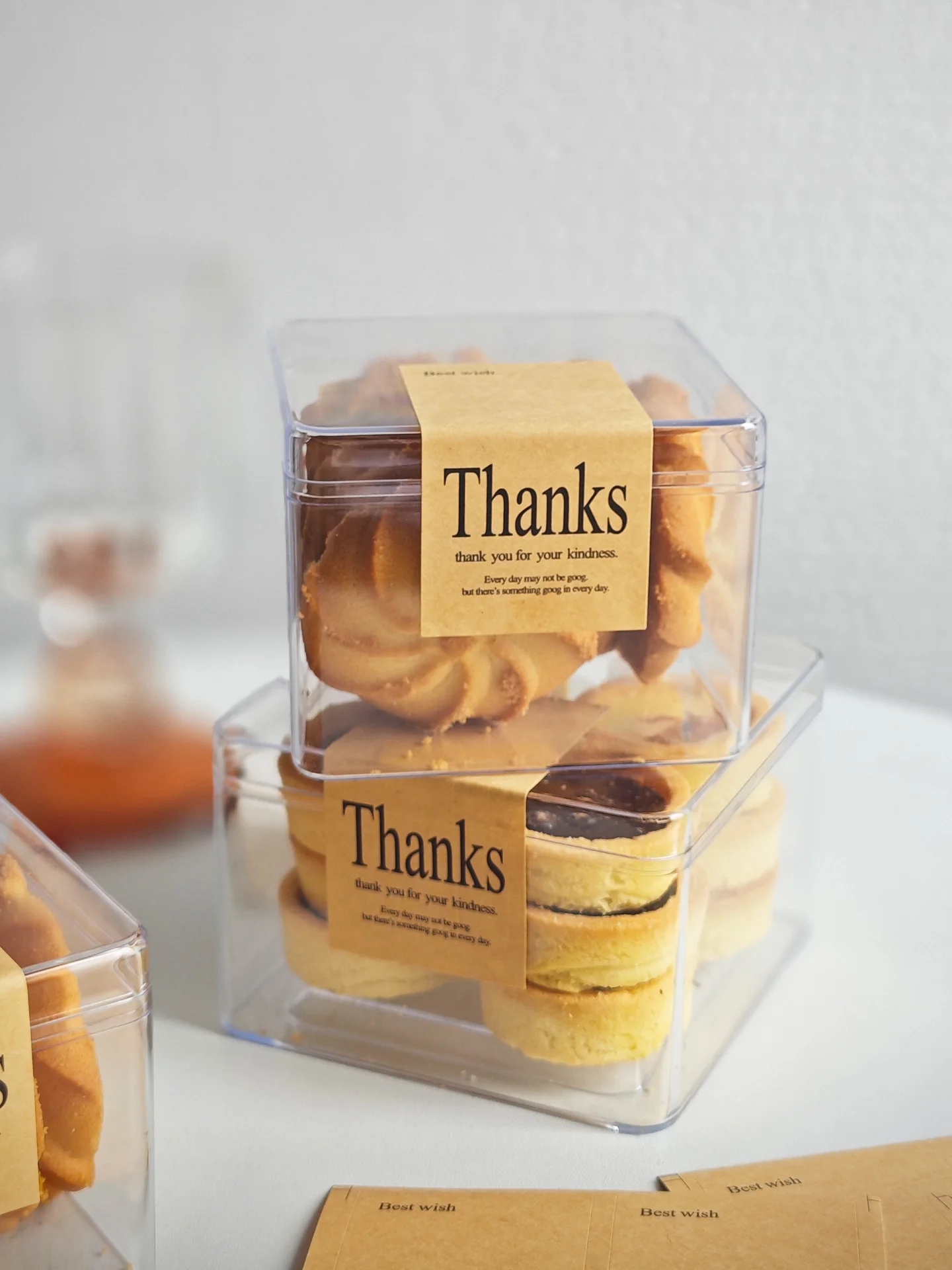 

Коробка для печенья ручной работы из жесткого пластика, прозрачная квадратная упаковка для выпечки, оборудование для домашнего кондитерского дела