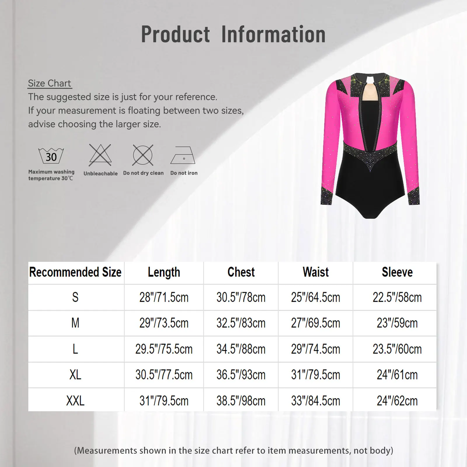 Body da ginnastica da donna Pattinaggio di figura Maglia da balletto Costumi di performance di danza Strass lucidi Tuta a maniche lunghe