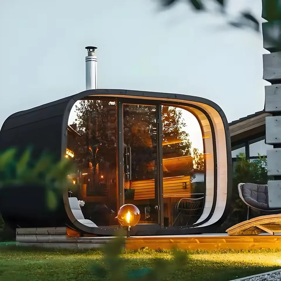 Garden Courtyard Multi-style Customizable Wooden Outdoor Sauna Room Far Infrared Heating Sauna Room