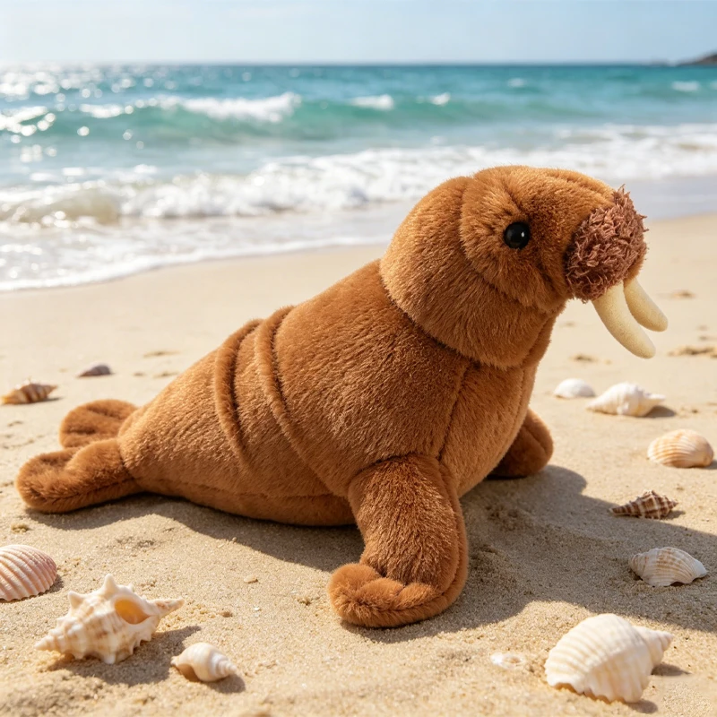 

Walrus Plushie Kawai Simulation Animal Walrus Doll Soft Skin-friendly Companionship Items Plush Toy Decorative Gift For Children