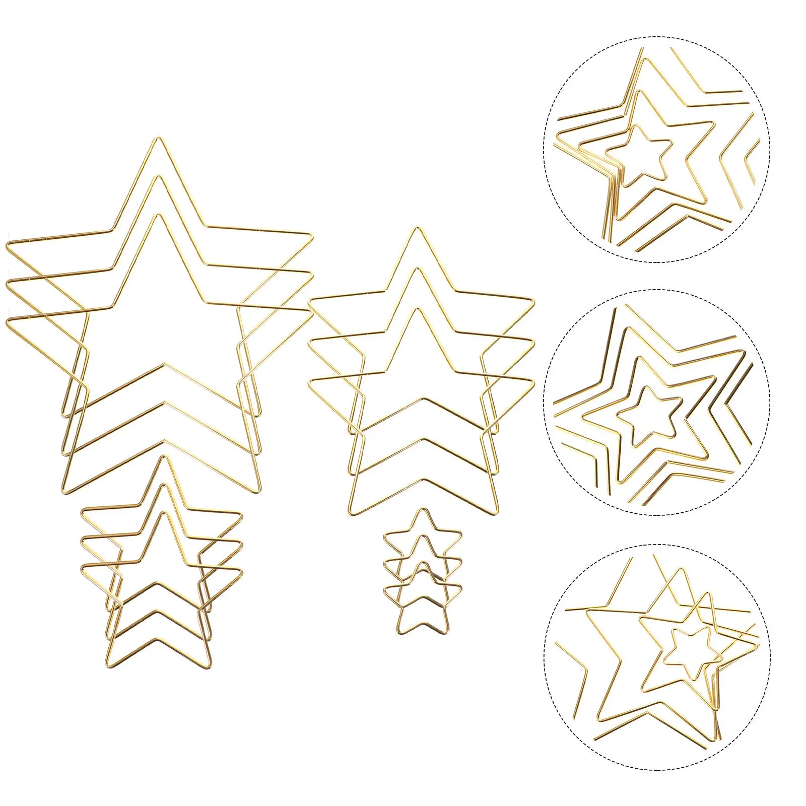 

12Pcs Dream Catcher Metal Hoops Star Design Sturdy Iron Craft Rings DIY Wreath Floral Hoop Macrame Supplies Wall Hanging Decor