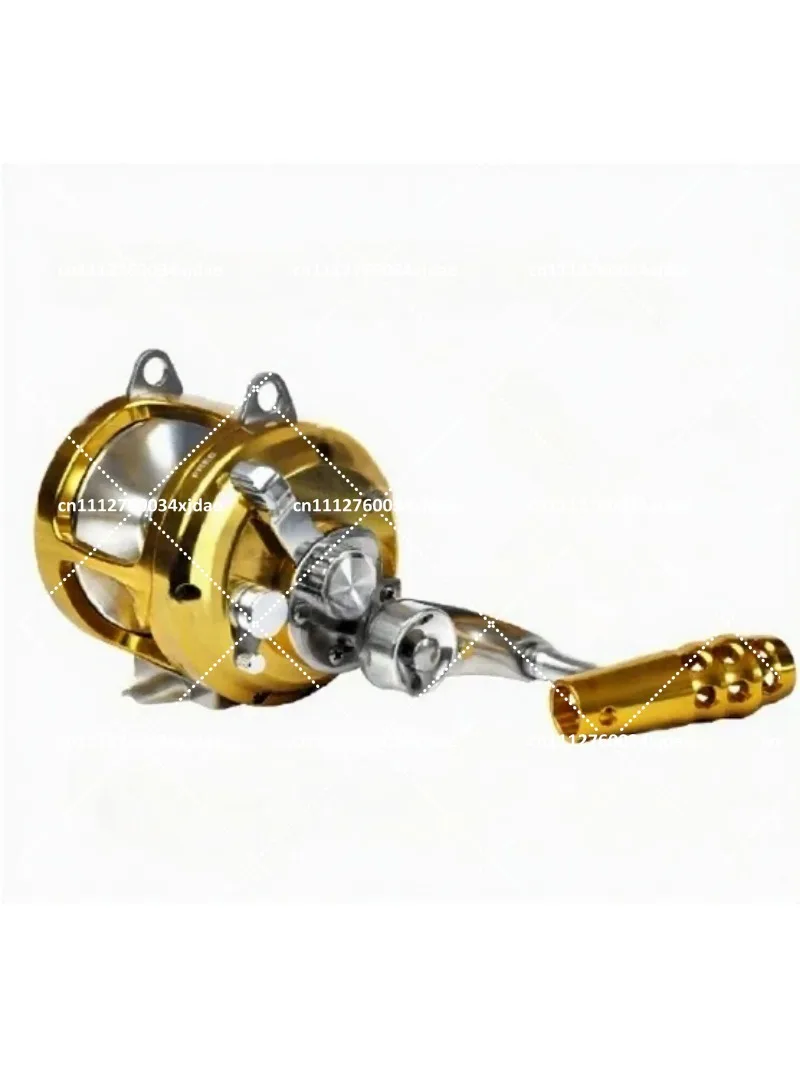 2 Speed Heavy Duty 50W 80W Full Metal Deep Sea Boat Trolling Fishing Reel Saltwater Ocean Big Game