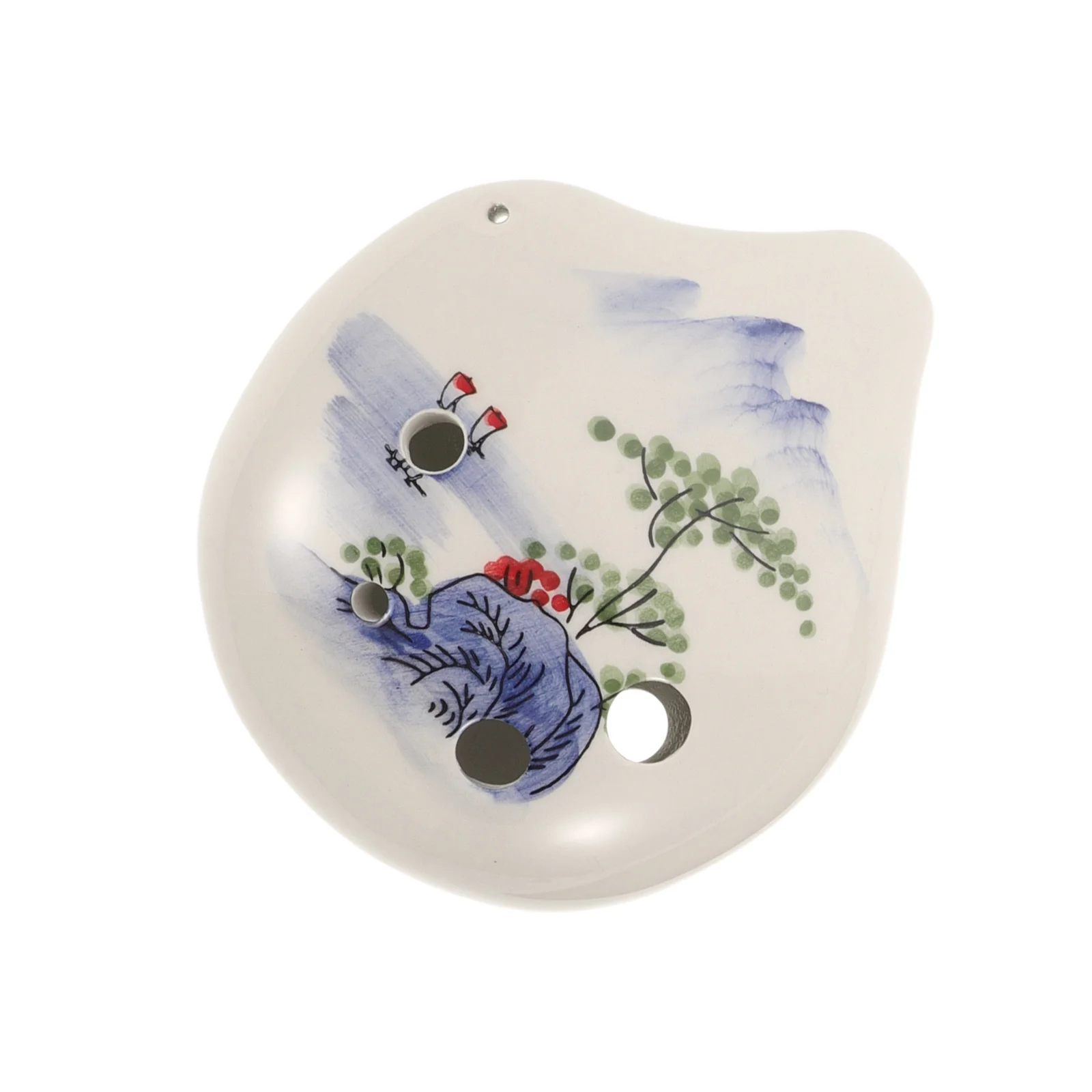 

Ceramic 6-Hole Ocarina Small Alto F Key Beginner Music Instrument Pure Sound Durable Wisteria Style 6 Hole Ocarina