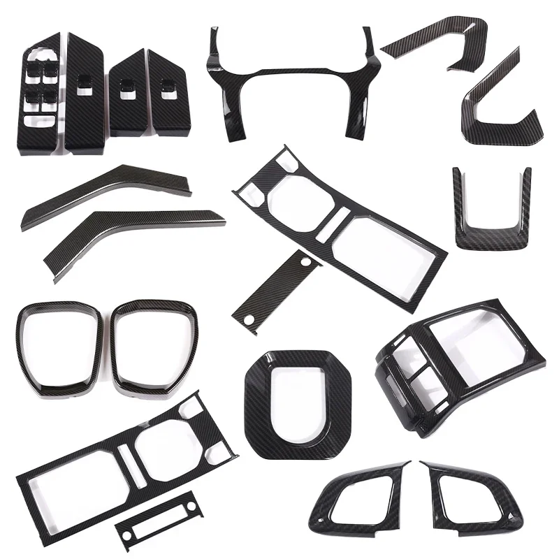 For Land Rover Range Rover Evoque 2011-2018 ABS Carbon Fiber Car Center Control Panel Steering Wheel Trim Sticker Accessories