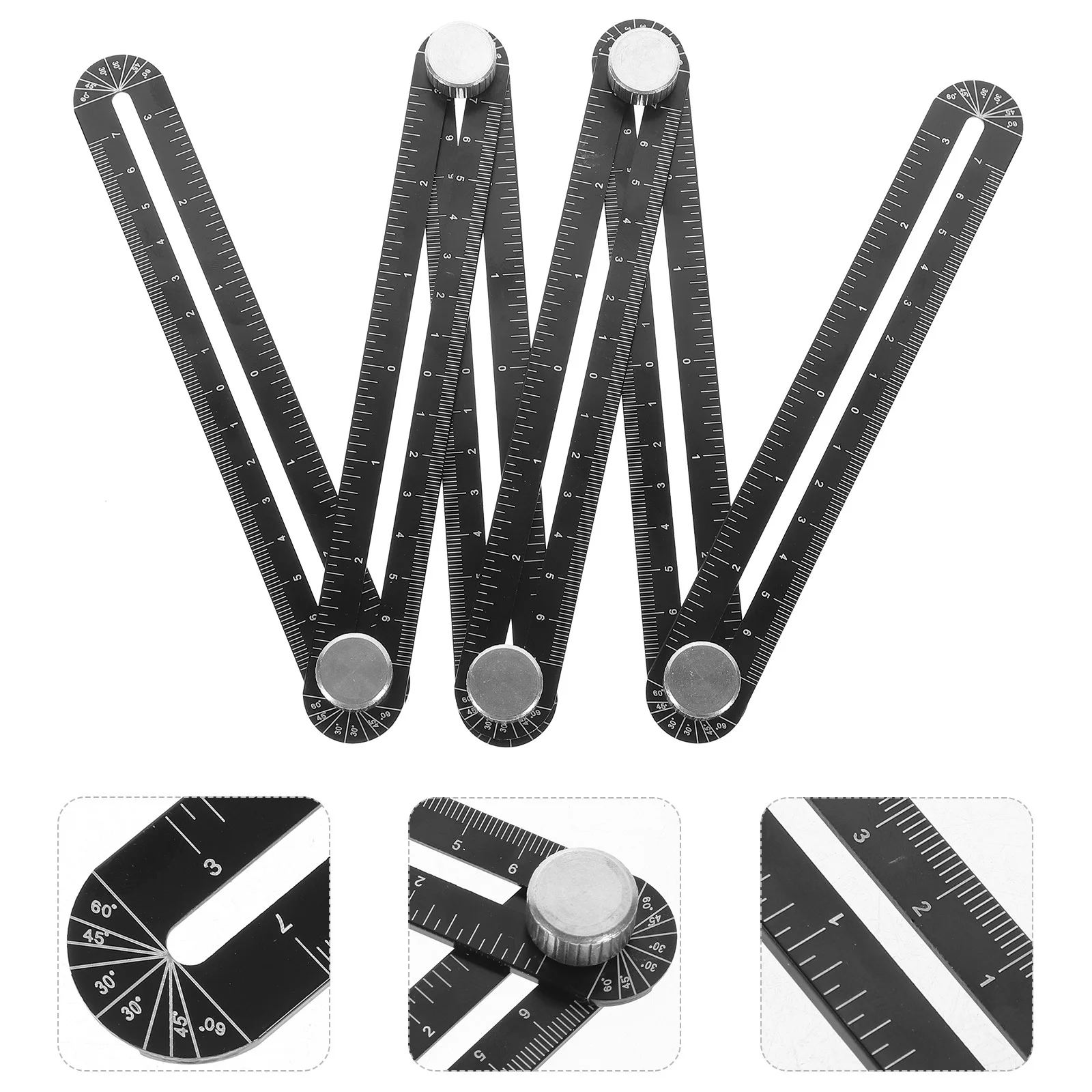 

1Pcs Tile Opening Locator Professional Six-Fold Punch Locating Ruler for Accurate Drilling Guide in Woodworking and Tile