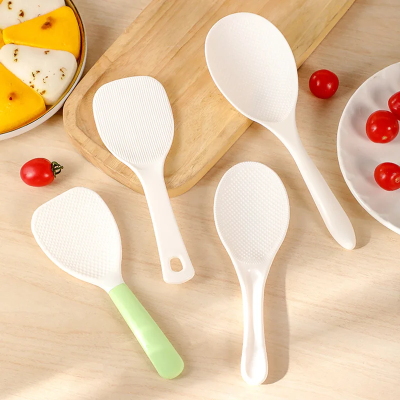 Household Rice Spoon Non-stick Vertical Creative Food Grade PP Plastic Rice Spoon Cooker Rice Shovel Kitchen Accessories