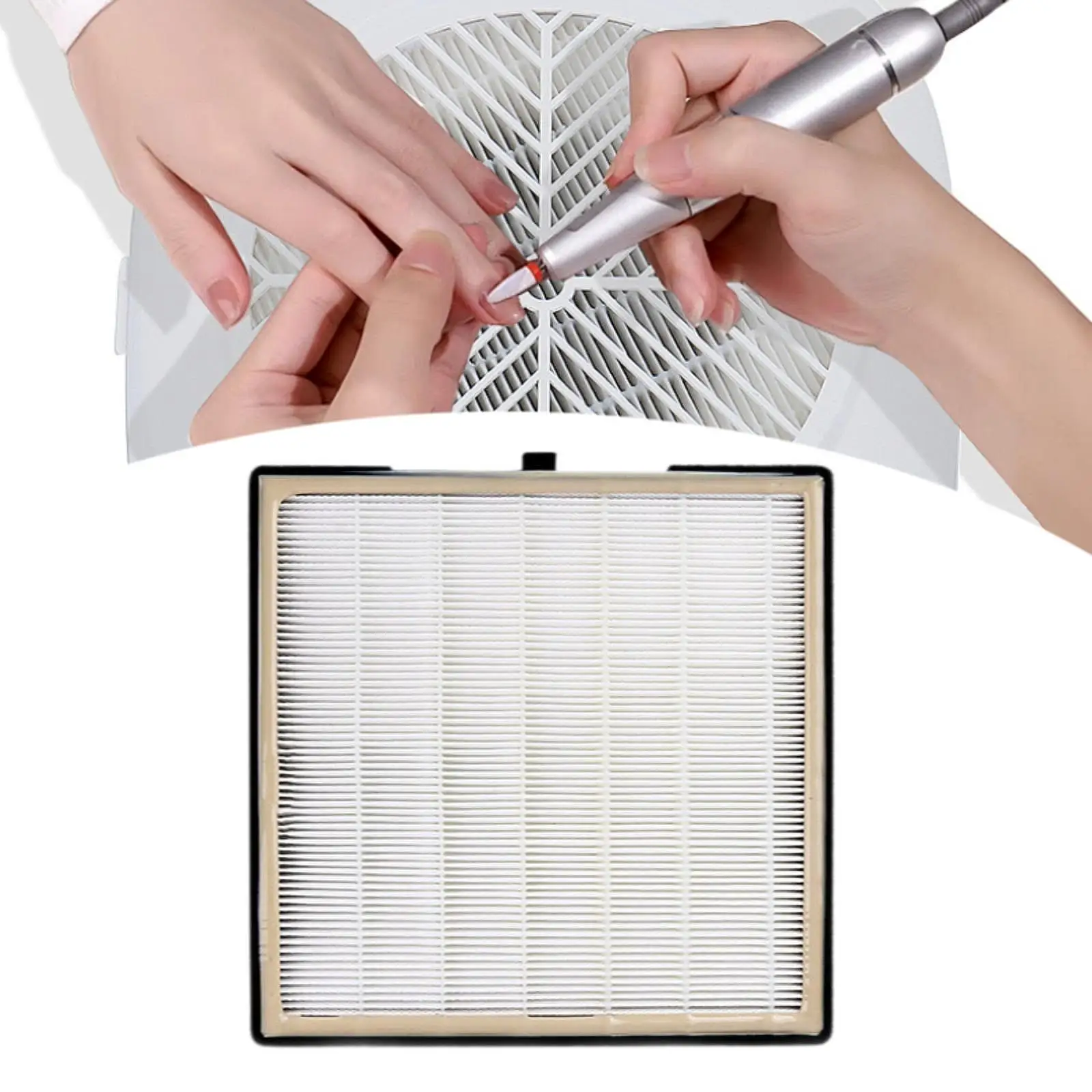 Nagelstofmachine Herbruikbaar filter Multiuse Gemakkelijk schoon te maken Compact 7,28x7,28 inch