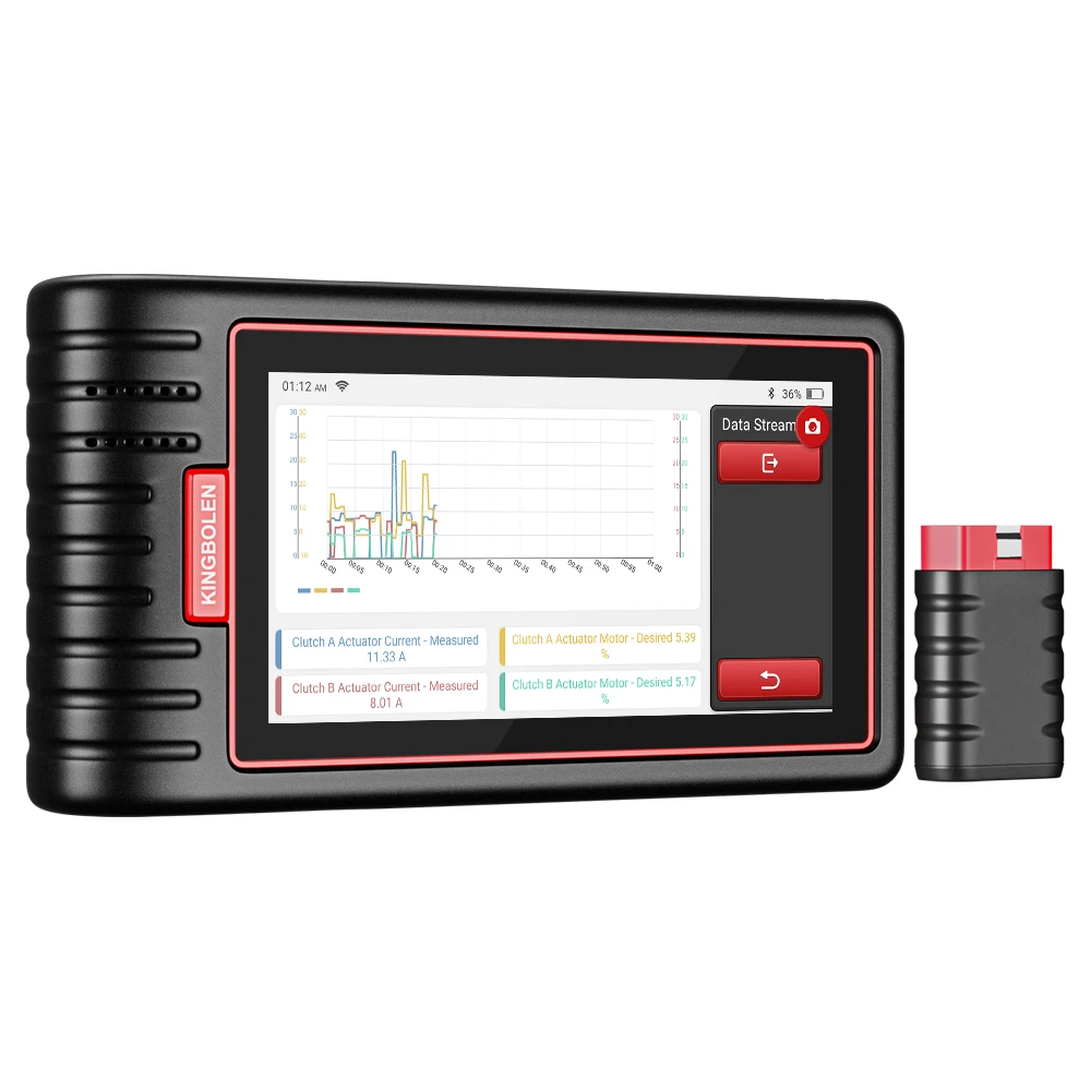 Kingbolen S6 OBD2 Scanner Bluetooth Alle-Systeme-Codeleser Auto-Diagnosegerät CAN FD FCA Auto VIN 28+ Wartungsfunktionen SAS/BMS/TPMS Scan-Tool