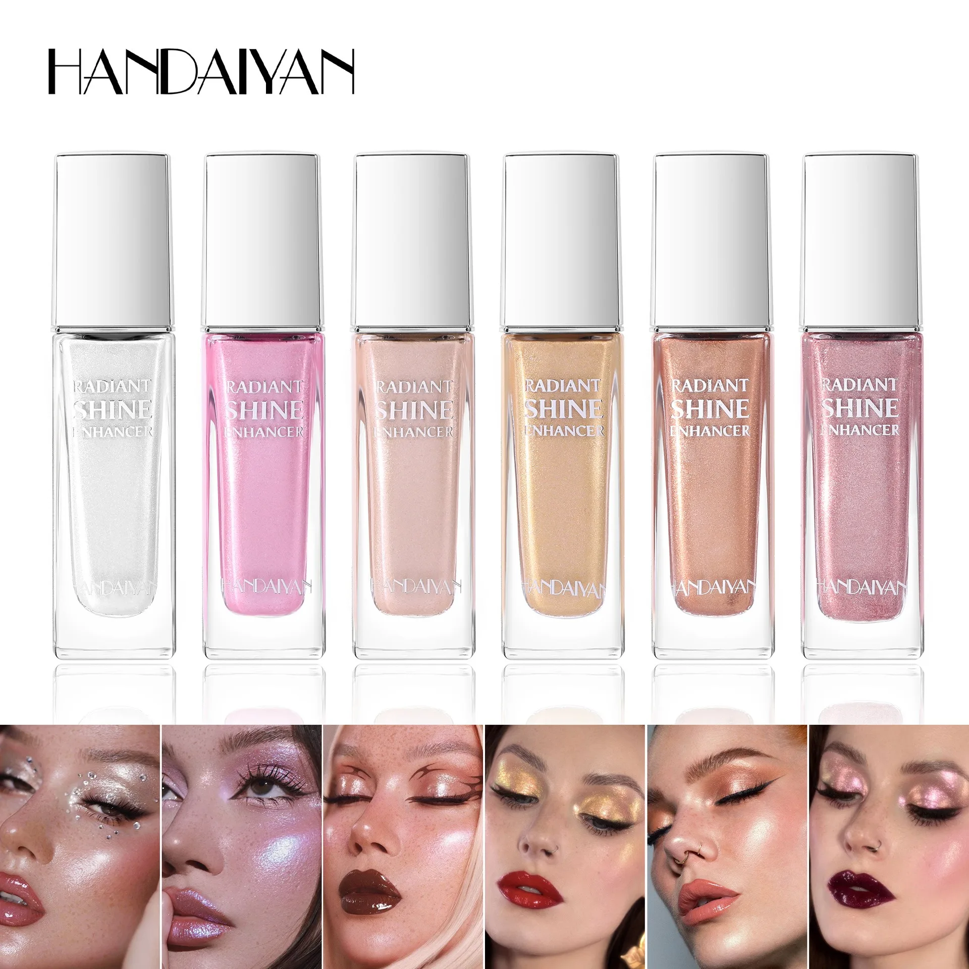 Professionelles flüssiges Highlighter-Make-up für Gesicht und Körper, Schimmer für natürliche Glanzhaut, aufhellende Grundierung, Kosmetik, Beauty Essential