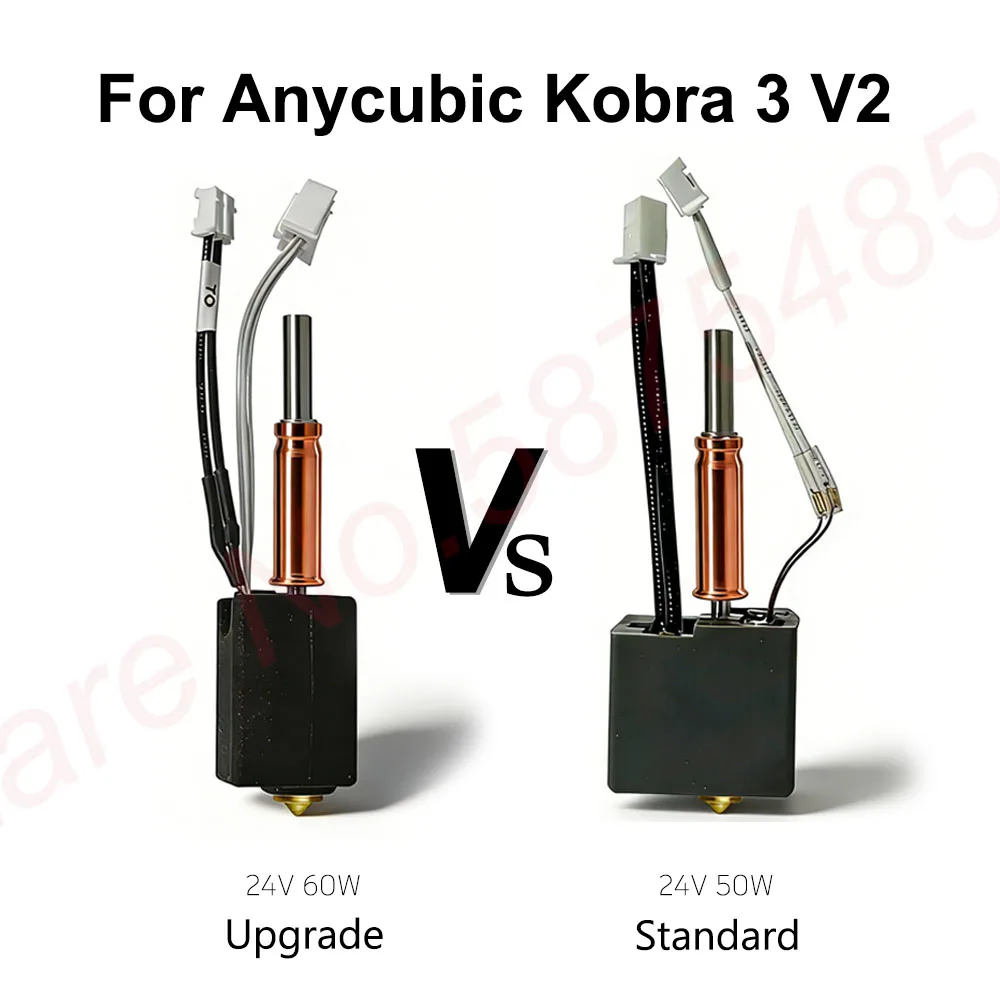Combination Accessories For Anycubic Kobra 3 V2 Kit 0.4mm Hardened Steel Brass Nozzle  Good Wear Resistance Thermal Conductivity