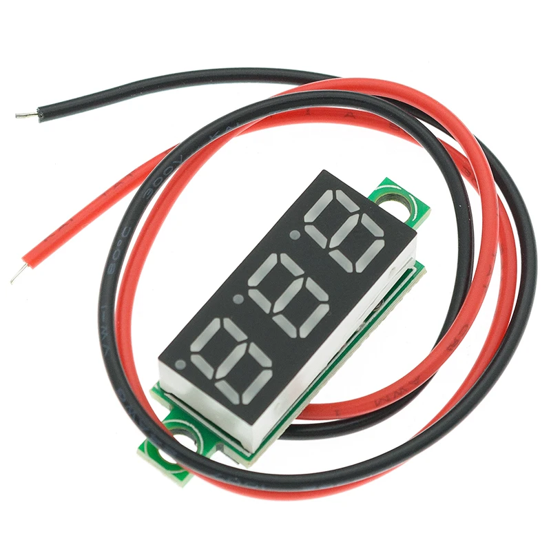 5 szt. 0.28 Cal 2 przewody 3 przewody 2.5V-40V Mini woltomierz cyfrowy miernik Tester napięcia czerwony/niebieski/żółty/greenc