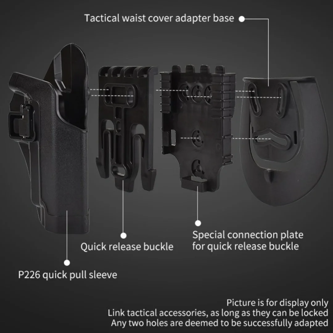 タクティカル QLS クイック ロック システム キット、QLS 19/22 用モジュール式ドロップ レッグ ホルスター プラットフォーム、狩猟エアソフトトレーニングギア