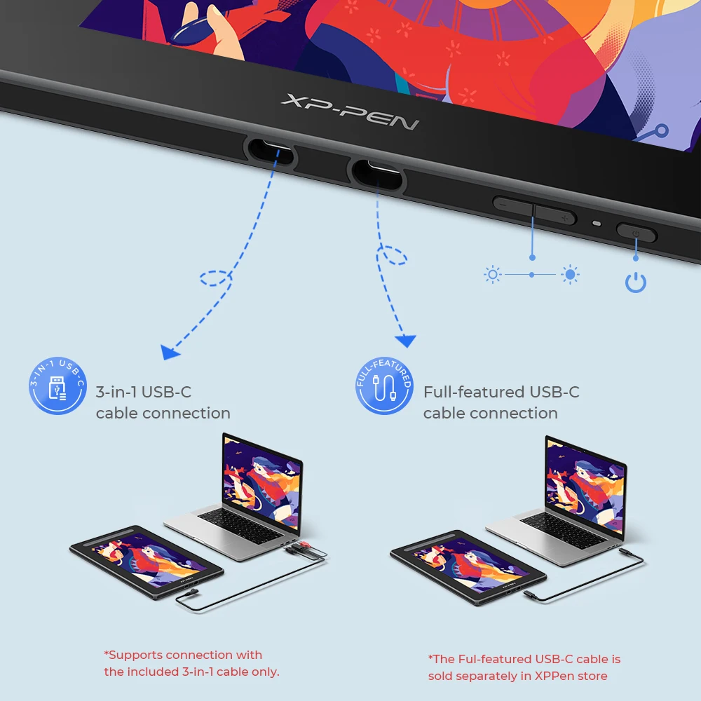 XPPen-tableta gráfica de dibujo para artista 13, Monitor de pantalla, 130% sRGB, 8192 niveles, compatible con Windows, mac y Android