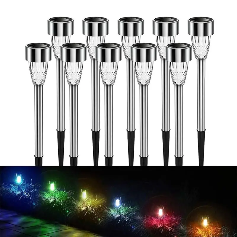 RALCA-10PCS Solar Lights Outdoor Water-Resitant LED Lighting Solar Powered Outdoor Lights Solar Garden Lights