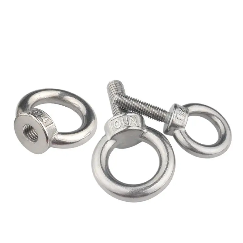 1-10pcs/lot M3~M20 Stainless steel ring screw nut nail ring with ring lifting ring screw nut bolt ring extension screw