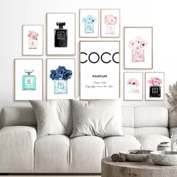 Watercolor Perfume Bottle Posters and Prints Fashion Wall Art Pictures Canvas Painting for Living Room Modern Home Decor