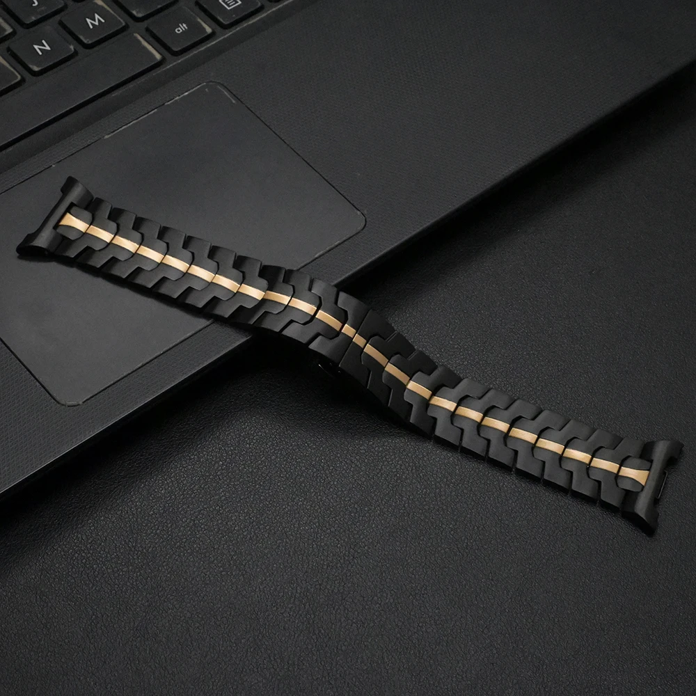 الرجال سوار معدني لساعة سامسونج جالاكسي 8 الكلاسيكية 46 مللي متر الفاخرة الفولاذ المقاوم للصدأ حزام لساعة جالاكسي 8 44 مللي متر 40 مللي متر اكسسوارات