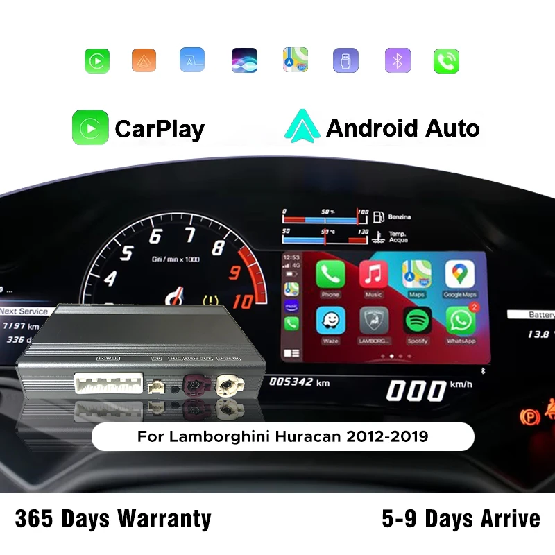 2025 Upgrade Wireless CarPlay Android Auto Adapter for Lamborghini Huracan 2012-2019  | Mirror Link/AirPlay | Plug&Play