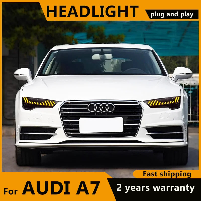 Matrix LED Headlights For Audi A7 Headlight Assembly 2015-2018 Upgraded RS7 Styling LED DRL Dynamic Turn Signal Light Front Lamp