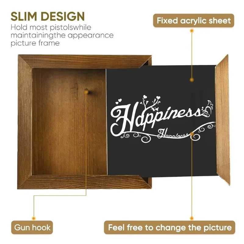 Fake Photo Frame Gun Hidden Storage Box Living Room Hidden Safe Box Valuable Hidden Private Money Storage Box Safe Tools Gifts