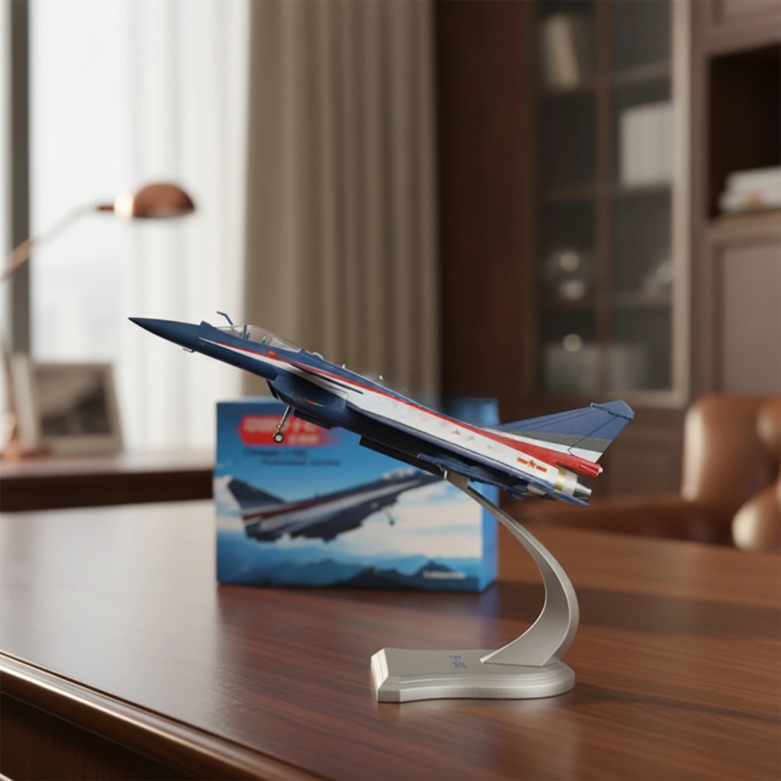 J-10C Model Plane Collectible J-10 Model with Stand Transparent Cockpit Sturdy for Aviation Enthusiasts, Hobby Shelf