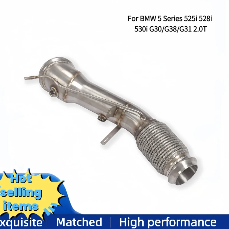 B48 Exhaust Downpipe for BMW 5 Series 525i 528i 530i G30/G38/G31 2.0T High-quality Ss304 Brushed Craftsmanship Exhaust Pipes