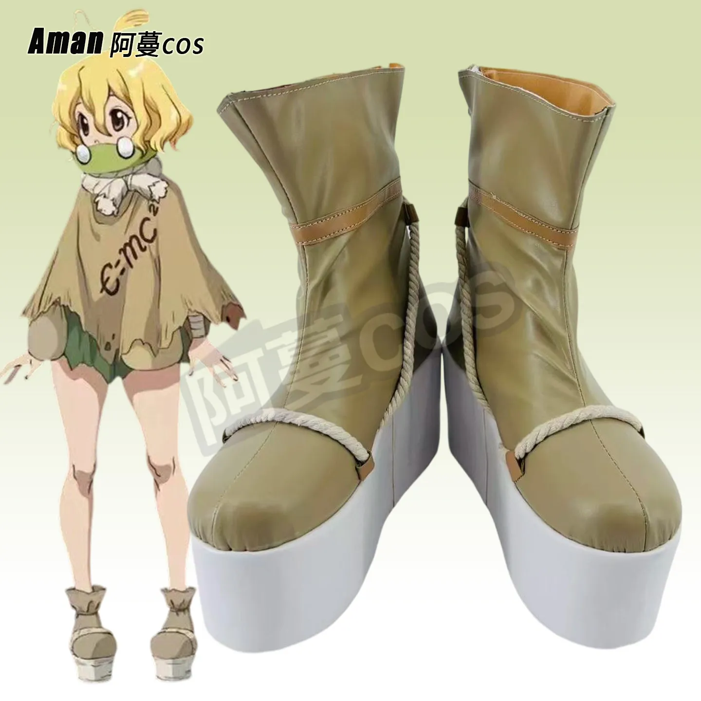 

Anime Dr.STONE Suika Cosplay Shoes For Women Christmas Costume Halloween Stage Performance Prop Shoes Carnival Party Dress Up