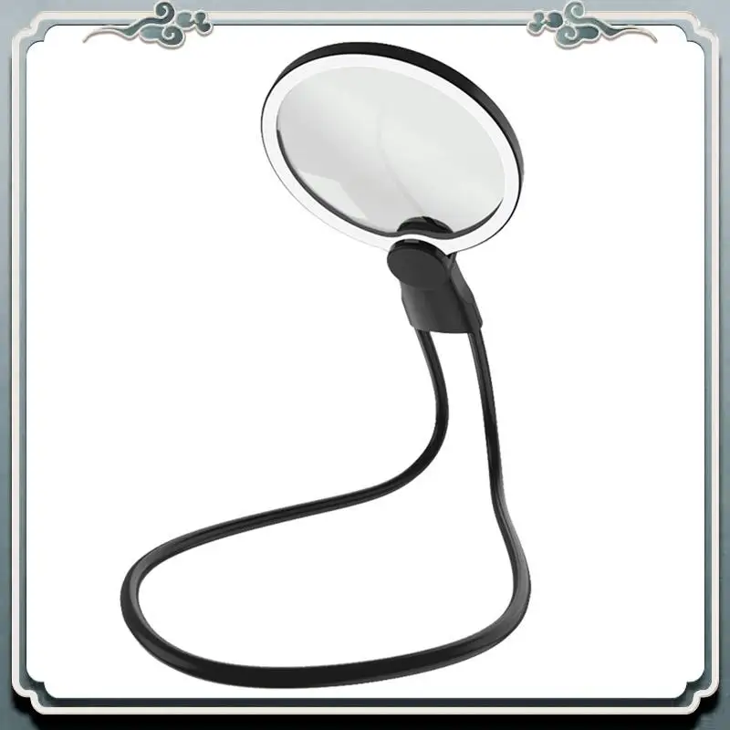

Premium Portable Neck Flexible Magnifier With 24 LED Lights Portable HD Magnifier Elderly Reading Jewellery
