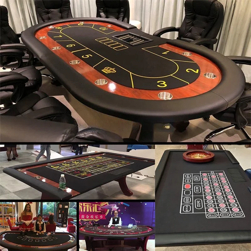 New luxury wood grain Texas Hold'em table 21 point baccarat ratio size activity roulette table