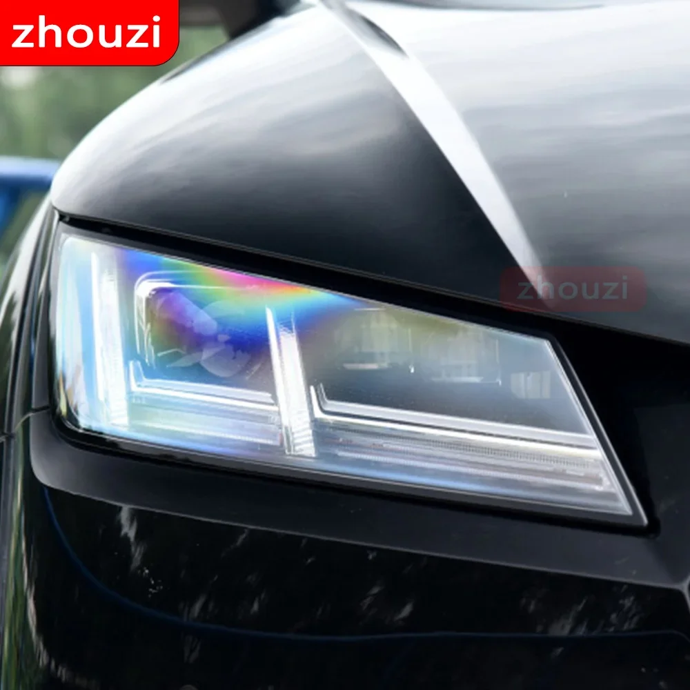 For Audi TT TTS TTRS MK3 2015-On 2 Pcs Car Headlight Tint Black Protective Film Protection Transparent TPU Sticker Accessories