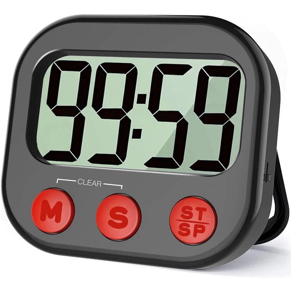 Kookwekker, Digitale Visuele Timer Magnetische Klok Stopwatch Countdown Timer, Grote Lcd-Scherm Voor Koken