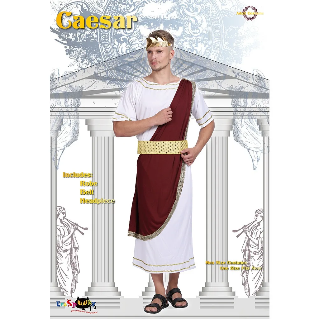 

Halloween Caesar Cosplay Costume Set Unisex Egyptian Gods Styles including Wig Clohese for Role-playing Performanece Custom-Brao